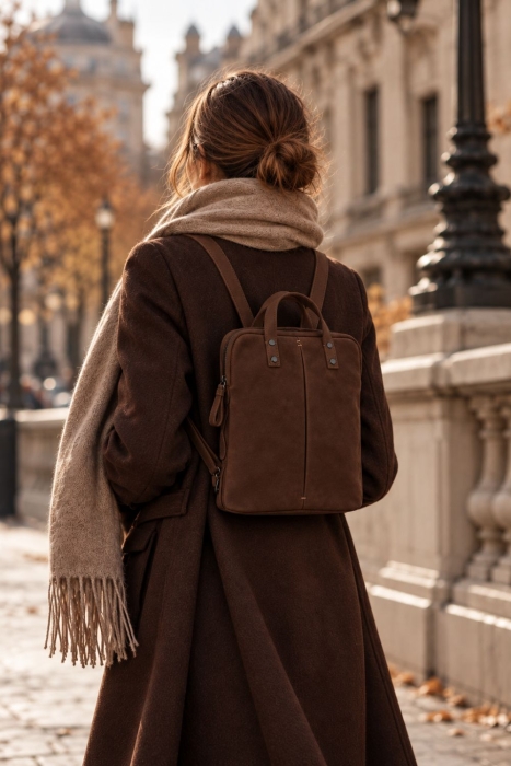 Preview: LITTLE BACKPACK SUEDE BROWN